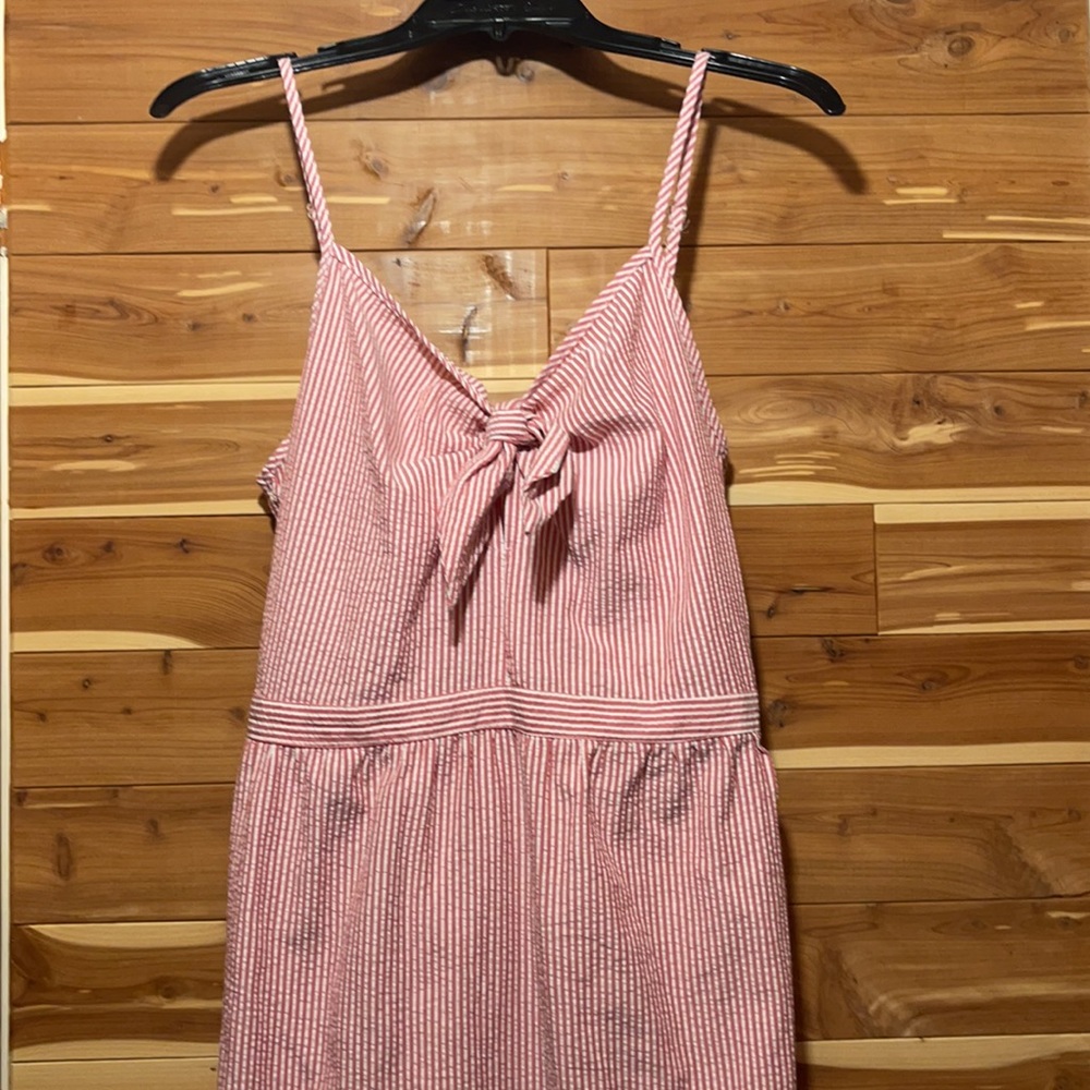 red striped dress
